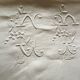 Cloth of linen embroidered setback richelieu figure cp thread Castle