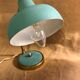 1950s turquoise blue and gold desk lamp