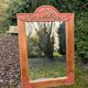 Painted Wood Mirror 20th Century Glass 79 x 54 cm