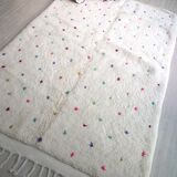 Berber carpet Blessed Ouarain with multicolored and white polka dots in wool