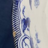 Antique salad bowl, Creil and Montereau, in earthenware, Flora model with bindweed