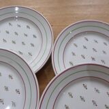 6 Louviers model dessert plates from the French manufacturer of Luneville
