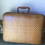 Vintage bamboo suitcase