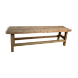 Antique bench in raw wood