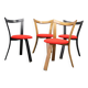 4 chaises en bois, années 1970
