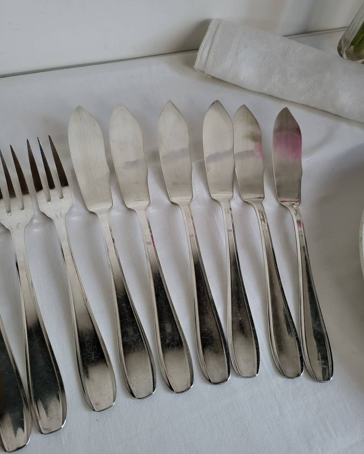 SFAM 6 Silver-Plated Fish Cutlery Sets, 12 Pieces