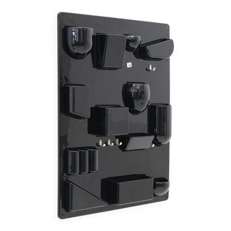 Wall organiser plateau Uten.Silo black by Dorothee Maurer Becker for Design M, 1960s