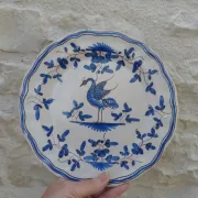 Assiette Tolosane oiseau bleu