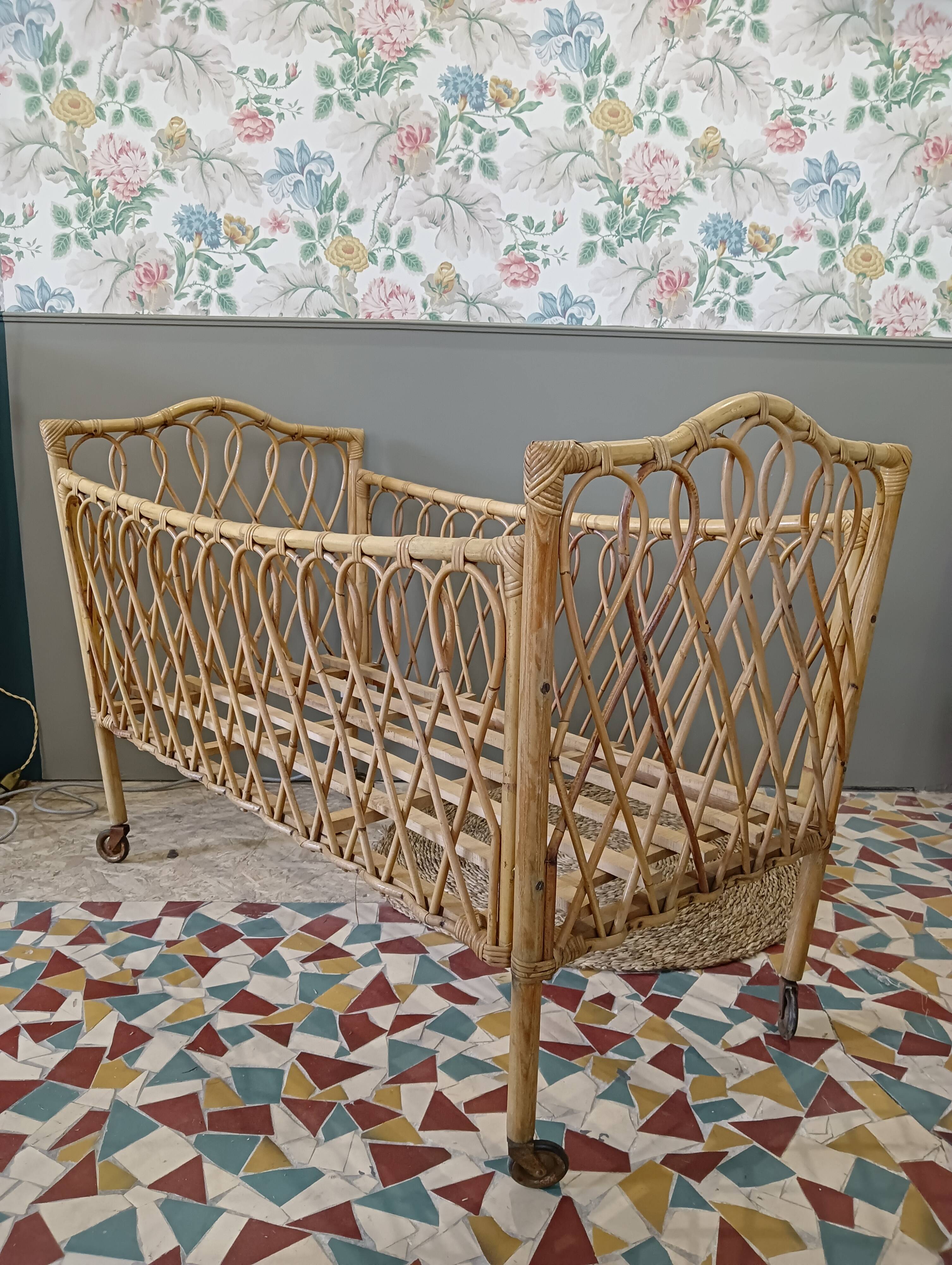 Rattan cot