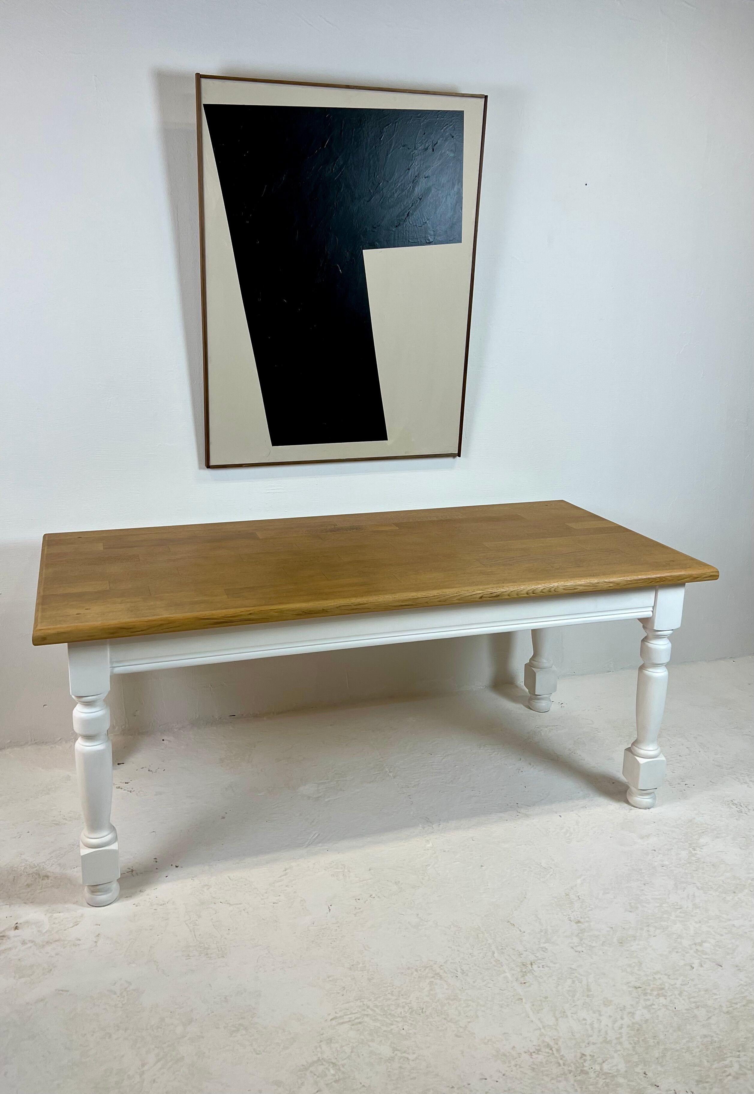 Ivory white base farmhouse table