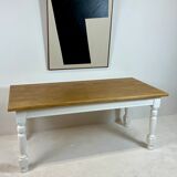 Ivory white base farmhouse table