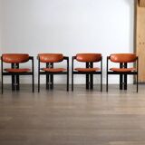 Ensemble de 4 chaises Pamplona par Augusto Savini pour Pozzi, Italie, années 1960