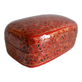 Jewelry box hand-painted mache paper india twentieth