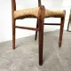 GS60 chair in exotic wood and straw, Arne Wahl Iversen, 1960s