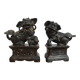 Pair of Foo Dogs in ceramic, 19th century