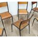 Lot of 8 vintage bobbins feet school chairs
