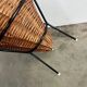 Vintage Rattan Point Basket / Plant Furniture, Netherlands 1960's