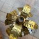 Pied de lampe palmier en laiton
