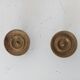 Pair of antique Empire furniture knobs in bronze from the 19th century.