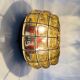 Venetian Murano caged glass flush mount with large bubbles, 1960s