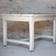 Antique wooden table, wheeled side table, kitchen table, interior decoration