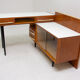 Corner writing desk with a bookcase by Mojmír Požár for ÚP Závody