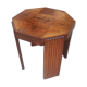 Octagonal side table in walnut veneer