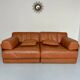 DESEDE ds 76 vintage design camel leather 2-seater sofa