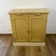 Antique butter yellow kitchen sideboard, late 19th - early 20th century.