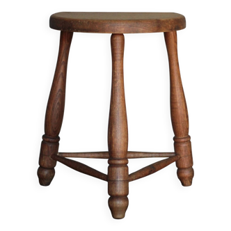 Vintage stool, wooden stool, tripod stool, side chair