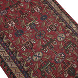 Tapis soumak en laine rouge de Turquie 121x190cm