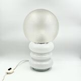 Large Murano Glass Table Lamp with Ice Crystal Effect, 1960s