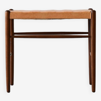 Vintage stool with leatherette seat