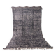 Large Black and Cream Beni Ourain Style Wool Rug 300x200cm
