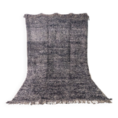 Large Black and Cream Beni Ourain Style Wool Rug 300x200cm