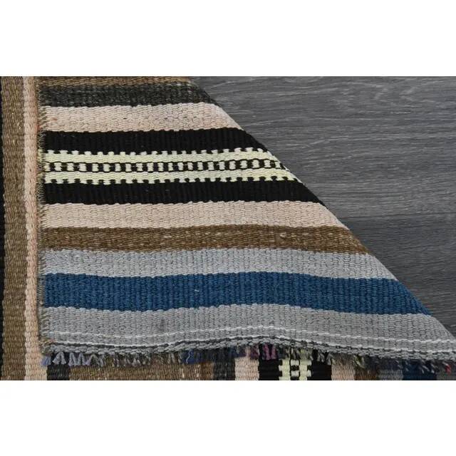 Vintage Turkish Oushak Handmade Wool Cotton Beige Runner Rug 62x284