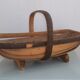 Flowers cut english old wooden basket