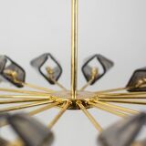 Simone Malachin. Murano glass "star" chandelier. Contemporary.