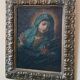 Old oil painting on canvas "Our Lady of Sorrows"