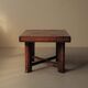 Modernist oak table with a checkerboard top, France, circa 1940.