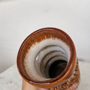 Vase vintage en céramique : poterie ouest-allemande des années 1970