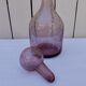 Blown glass bottle with bubbles, Biot glassware style, vintage