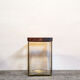 Glass vase with gilded metal frame Italy 70s
