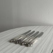 1 antique silver-plated metal knife