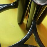 Set of 7 black candle holders designed by Koziol Hommage 2005 Germany