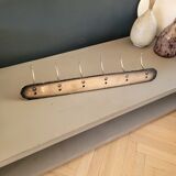 Antique wall coat rack with 6 hooks
