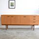 Enfilade par Uniflex en teck & cuir 183 cm