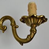 Pair of wall lamps with two lights in Louis XV style bronze