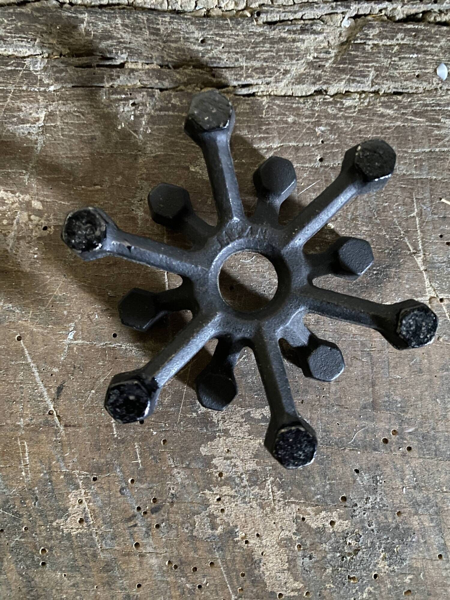 Vintage iron candelabrum "JAPAN"