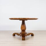 Biedermeier Period Round Walnut Table, Germany, circa 1840